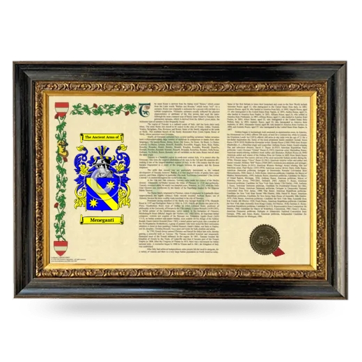 Meneganti Armorial Landscape Framed - Heirloom