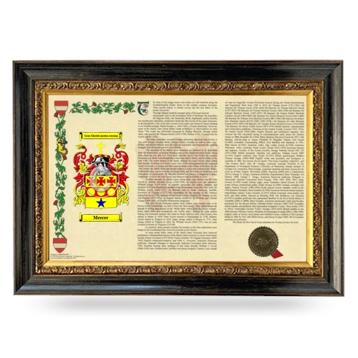 Mercer Armorial Landscape Framed - Heirloom