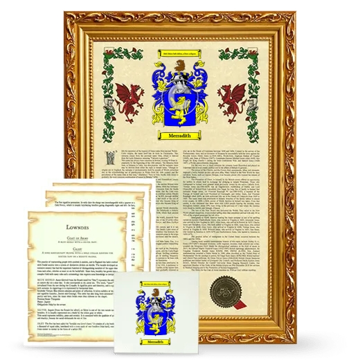 Merradith Framed Armorial, Symbolism and Large Tile - Gold