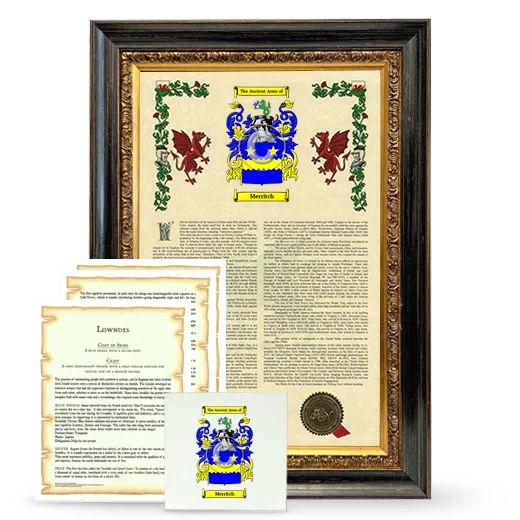 Merritch Framed Armorial, Symbolism and Large Tile - Heirloom