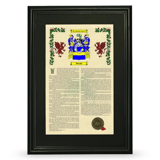 Mirryke Deluxe Armorial Framed - Black