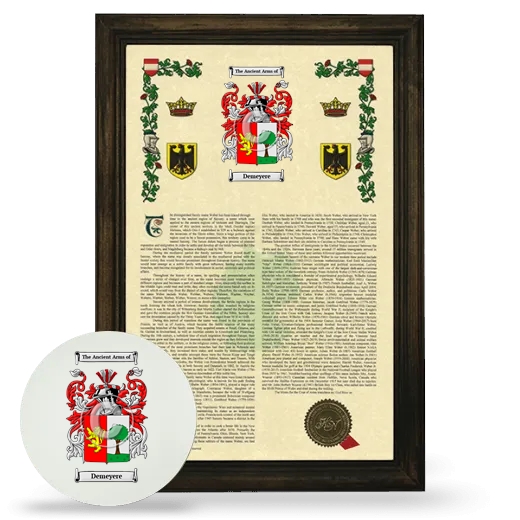 Demeyere Framed Armorial History and Mouse Pad - Brown