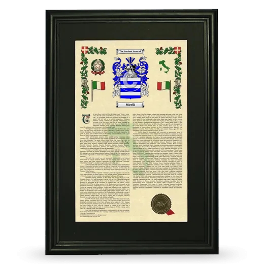 Micelli Deluxe Armorial Framed - Black