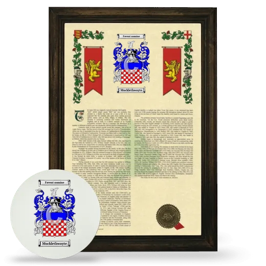 Mucklethwayte Framed Armorial History and Mouse Pad - Brown