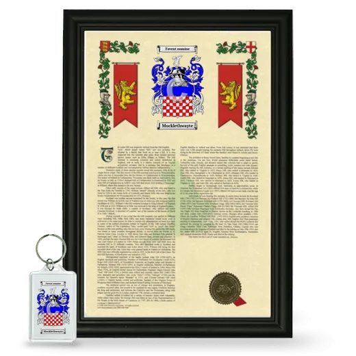 Mucklethwayte Framed Armorial History and Keychain - Black