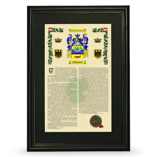 Middendorff Deluxe Armorial Framed - Black