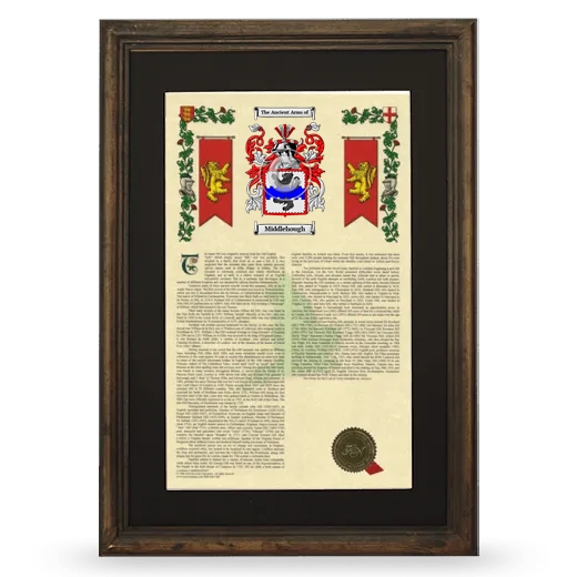 Middlehough Deluxe Armorial Framed - Brown