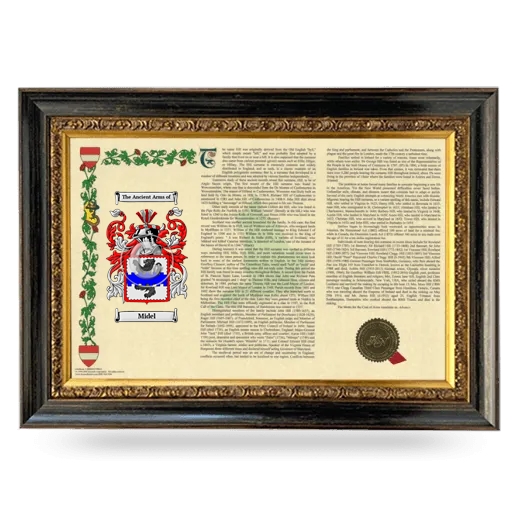 Midel Armorial Landscape Framed - Heirloom