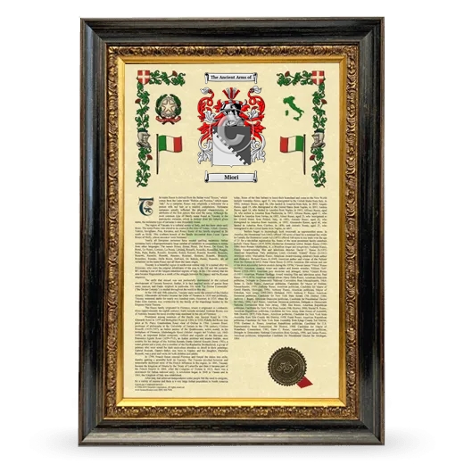 Miori Armorial History Framed - Heirloom