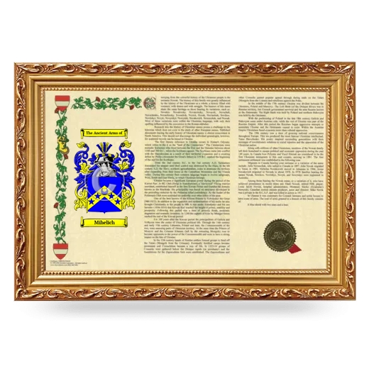 Mihelich Armorial Landscape Framed - Gold