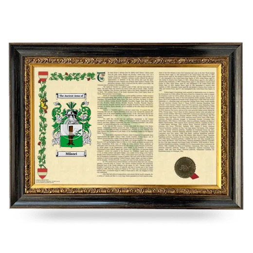 Milanci Armorial Landscape Framed - Heirloom