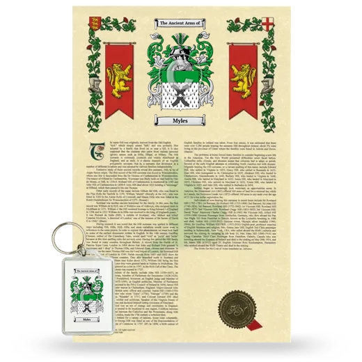 Myles Armorial History and Keychain Package