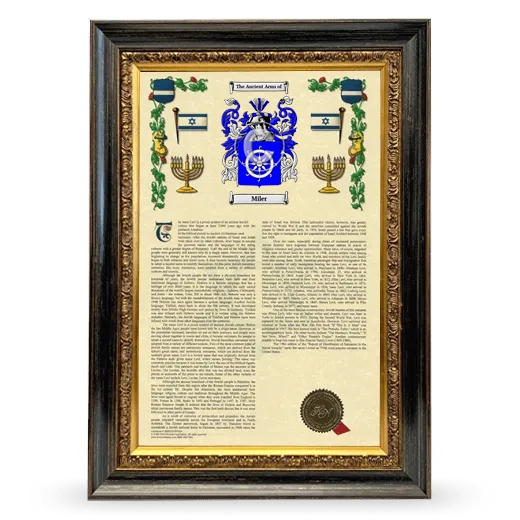 Miler Armorial History Framed - Heirloom