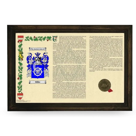 Miller Armorial Landscape Framed - Brown