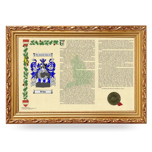 M'inn Armorial Landscape Framed - Gold