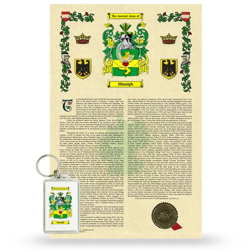 Minnigh Armorial History and Keychain Package