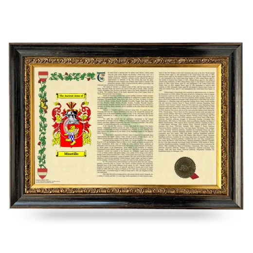 Minotillo Armorial Landscape Framed - Heirloom