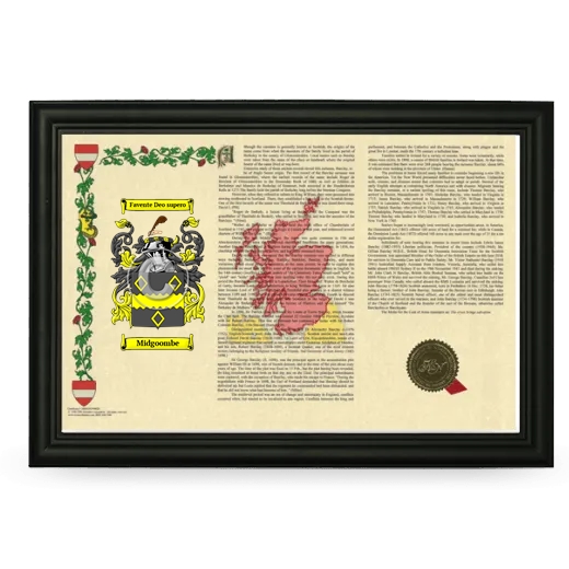 Midgoombe Armorial Landscape Framed - Black