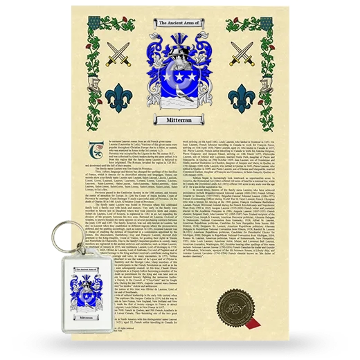 Mitterran Armorial History and Keychain Package