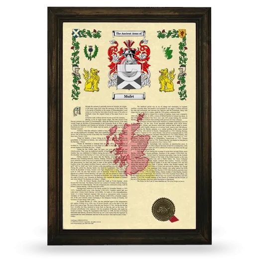 Mufet Armorial History Framed - Brown