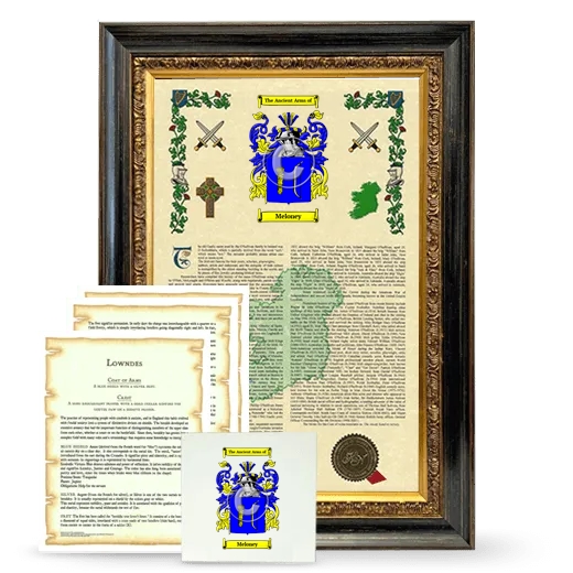 Meloney Framed Armorial, Symbolism and Large Tile - Heirloom