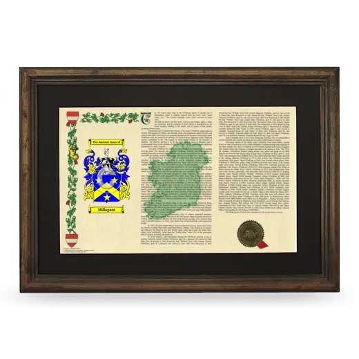 Millagant Deluxe Armorial Landscape Framed - Brown