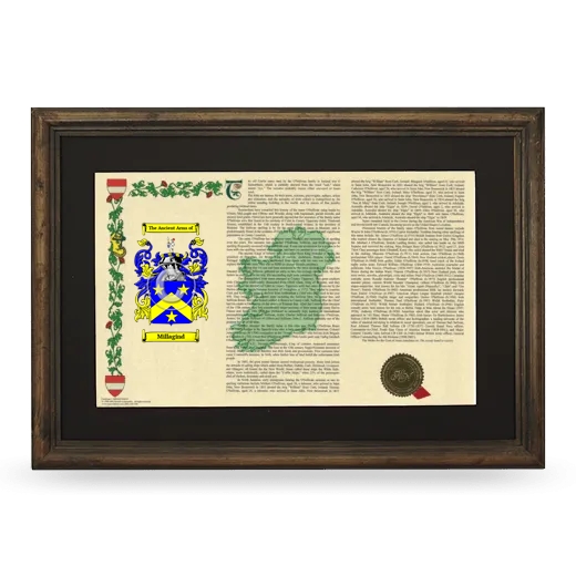 Millagind Deluxe Armorial Landscape Framed - Brown