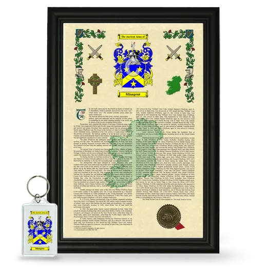 Minagent Framed Armorial History and Keychain - Black