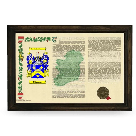 Minnagyn Armorial Landscape Framed - Brown