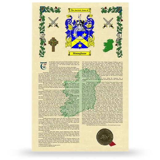 Monaghane Armorial History with Coat of Arms