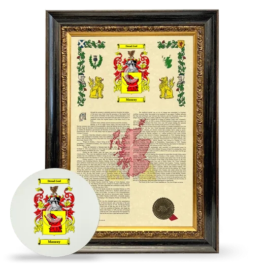 Manray Framed Armorial History and Mouse Pad - Heirloom