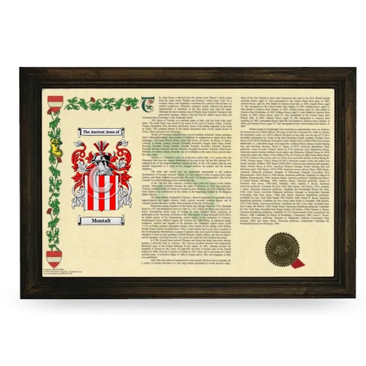 Montalt Armorial Landscape Framed - Brown