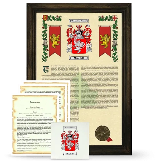 Mangfield Framed Armorial, Symbolism and Large Tile - Brown