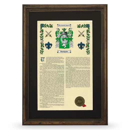 Montignies Deluxe Armorial Framed - Brown