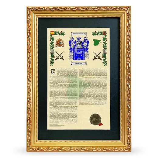 Montane Deluxe Armorial Framed - Gold