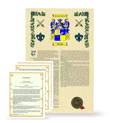 Detardis Armorial History and Symbolism package