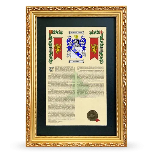 Mawbey Deluxe Armorial Framed - Gold