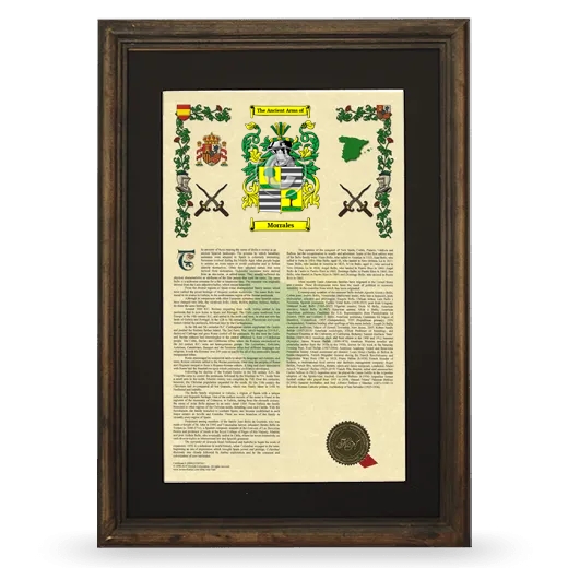 Morrales Deluxe Armorial Framed - Brown
