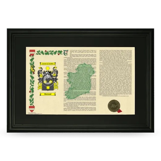 Morrand Deluxe Armorial Landscape Framed- Black