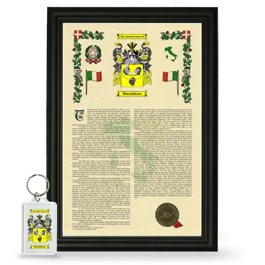 Moranduzzo Framed Armorial History and Keychain - Black