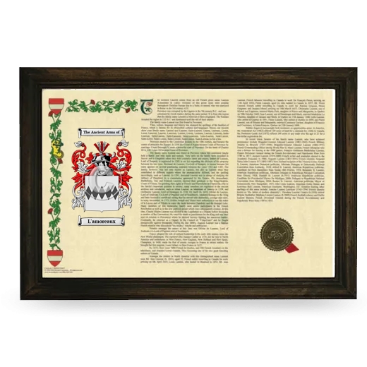 L'amoreaux Armorial Landscape Framed - Brown