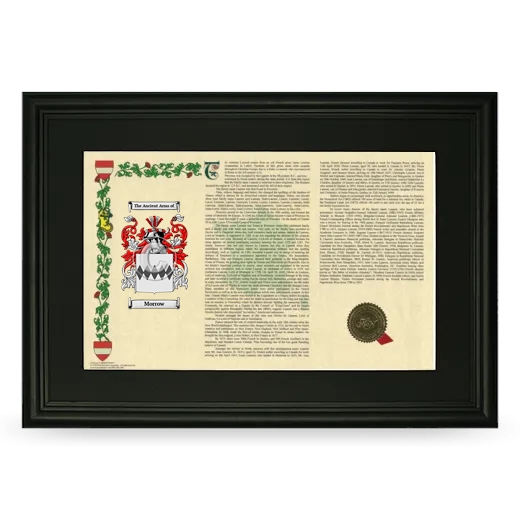 Morrow Deluxe Armorial Landscape Framed- Black