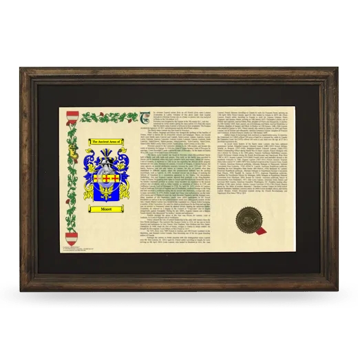 Moret Deluxe Armorial Landscape Framed - Brown