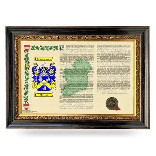 Marrone Armorial Landscape Framed - Heirloom