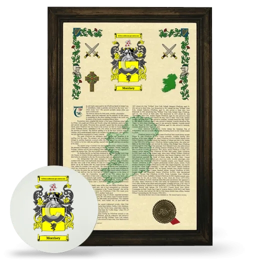 Morrisey Framed Armorial History and Mouse Pad - Brown