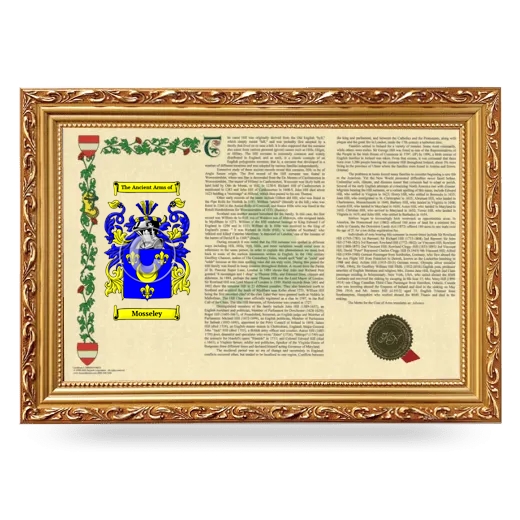 Mosseley Armorial Landscape Framed - Gold