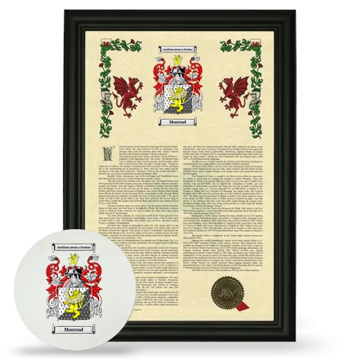 Mostend Framed Armorial History and Mouse Pad - Black