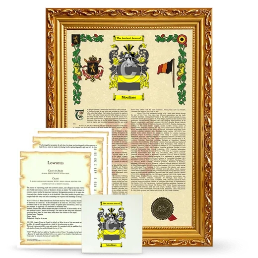 Moulines Framed Armorial, Symbolism and Large Tile - Gold