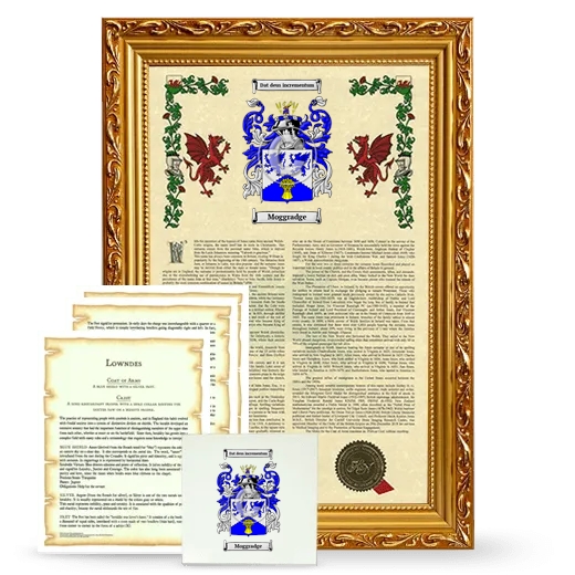 Moggradge Framed Armorial, Symbolism and Large Tile - Gold