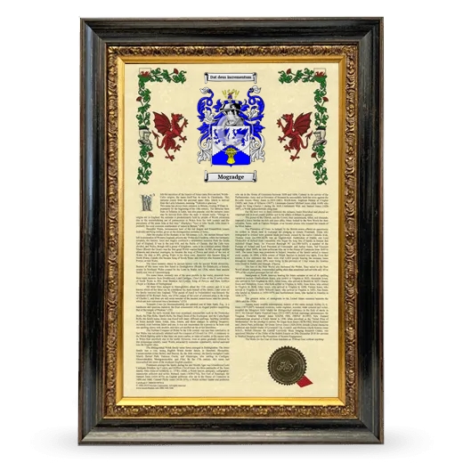 Mogradge Armorial History Framed - Heirloom